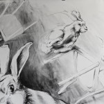 Rabbits-2 50x42 Charcoal 2016