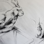 Rabbits-2_detail1 50x42 Charcoal 2016